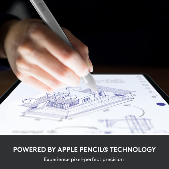 Logitech Crayon USB-C Digital Stylus Pencil for Apple iPad Pro Air Mini Silver