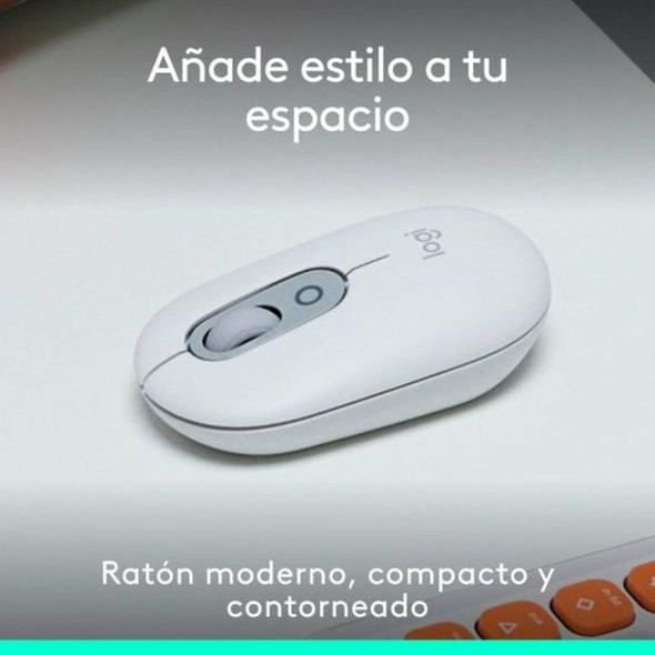 Logitech POP Wireless Bluetooth Mouse Silent Optical SmartWheel Off-White PC Mac