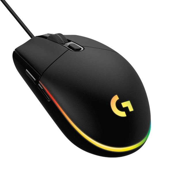 Logitech G203 LIGHTSYNC RGB Wired Optical Gaming Mouse 8000 DPI 6 Button Black