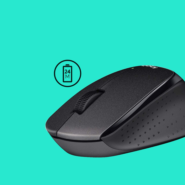 Logitech B330 Silent Plus Wireless Optical Mouse 1000 DPI 2.4GHz PC Mac Black