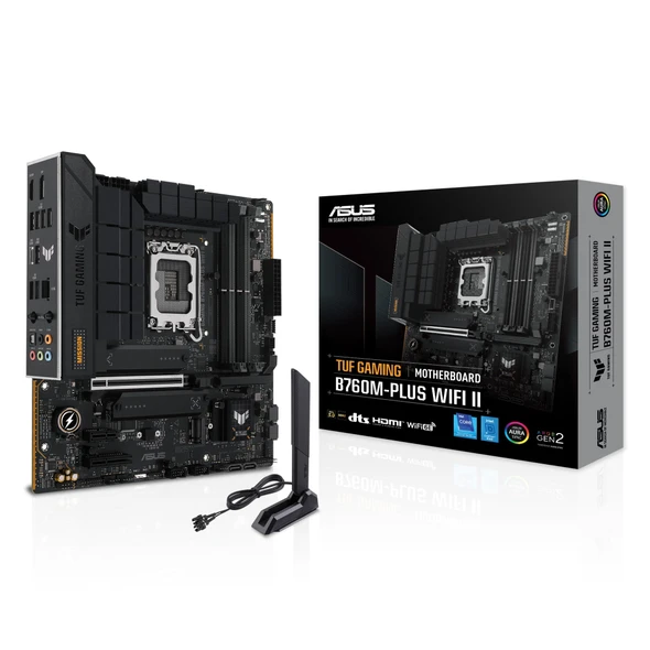 ASUS TUF GAMING B760M-PLUS WIFI II LGA1700 mATX DDR5 Motherboard 