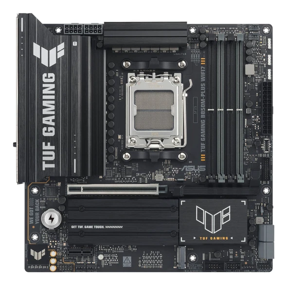 ASUS TUF GAMING B850M-PLUS WIFI7 AMD AM5 Micro ATX DDR5 PCIe 5.0 Motherboard