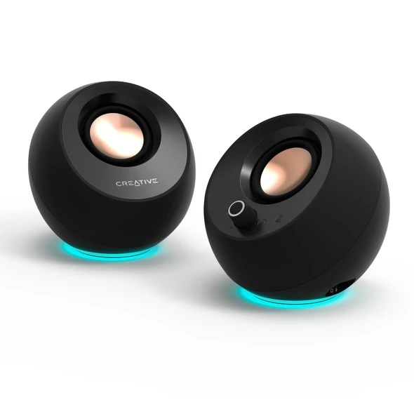 Creative Pebble Pro 2.0 USB-C Desktop PC Gaming Speakers Bluetooth RGB Black