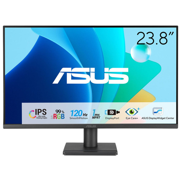 ASUS 23.8" FHD 1080p IPS 120Hz 1ms Gaming Monitor Built-in Speakers HDMI DP VGA