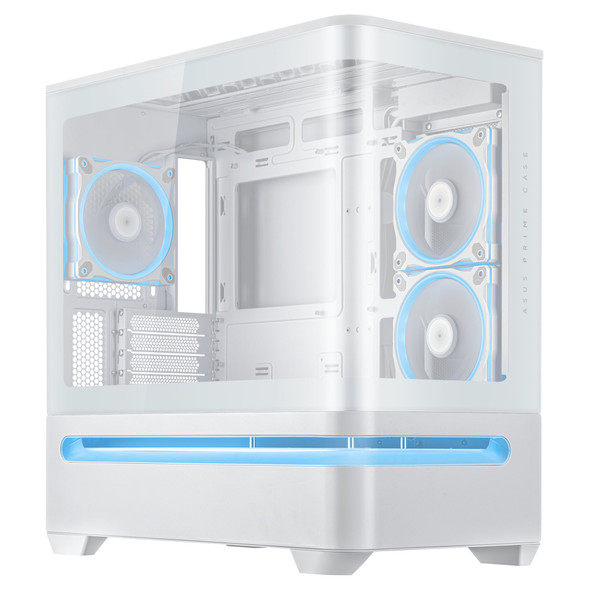 ASUS Prime AP202 ARGB White Micro-ATX Mini-ITX PC Gaming Case Tempered Glass