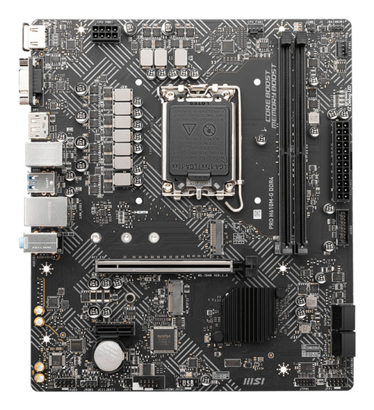 MSI Intel H610 Chipset Micro ATX Motherboard LGA 1700 PCIe 4.0 M.2 DDR4 HDMI DP