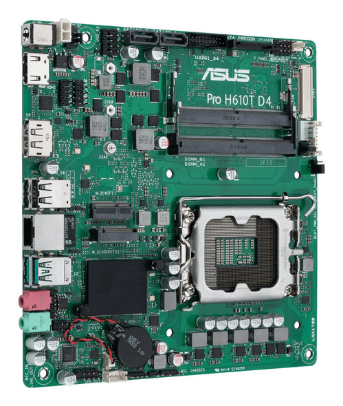 ASUS Pro H610T D4-CSM LGA1700 Thin Mini-ITX Motherboard DDR4 M.2 HDMI 