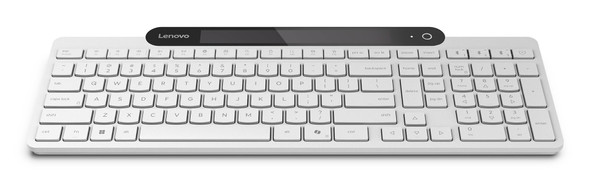 Lenovo 800 Wireless Bluetooth Keyboard Self-Charging Solar Light White UK Layout