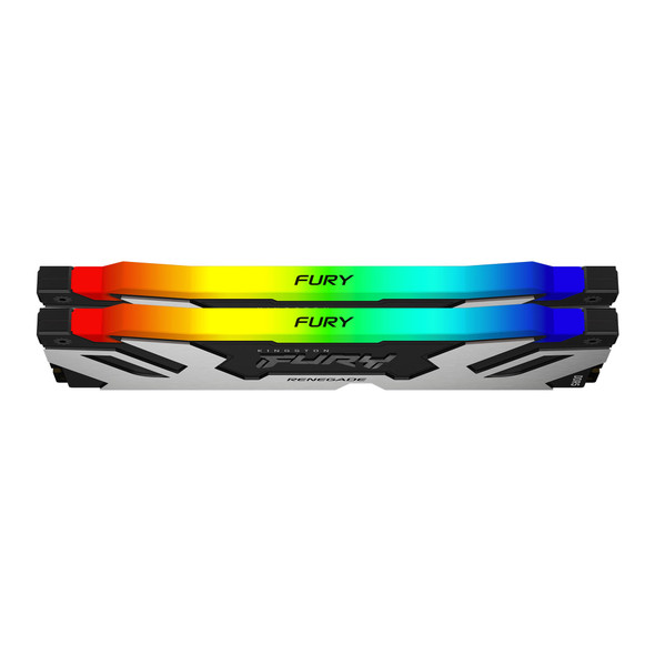 Kingston FURY Renegade KF564C32RSAK2-32 32GB (2x 16GB) U-DIMM System Memory, 6400MHz, DDR5, CL32, Silver, RGB, Intel XMP