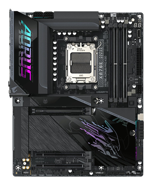 Gigabyte X870E AORUS PRO X3D AMD AM5 Socket Motherboard, ATX, 4x DDR5 Slots, 4x M.2 Sockets, Fitted I/O Shield, 5GbE LAN, Wi-Fi 7, 1x HDMI Port / 2x USB-C (USB4) – image 2