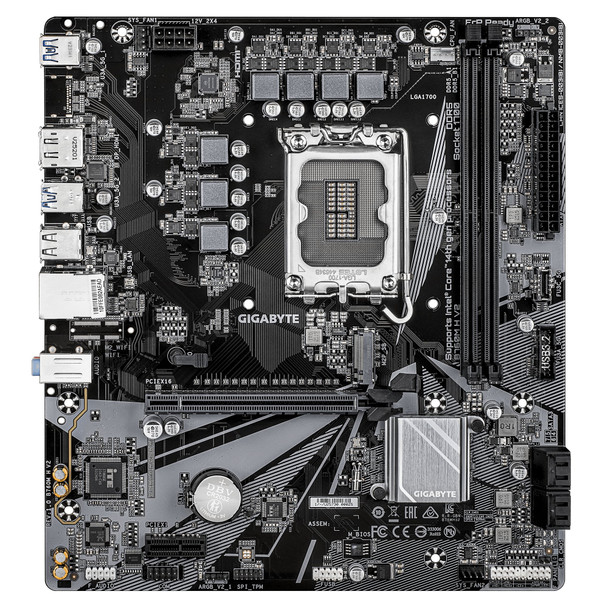 Gigabyte B760M H V2 Intel 1700 Socket Motherboard, Micro-ATX, 2x DDR5 Slots, 1x M.2 Socket, GbE LAN, 1x DisplayPort / 1x HDMI Port