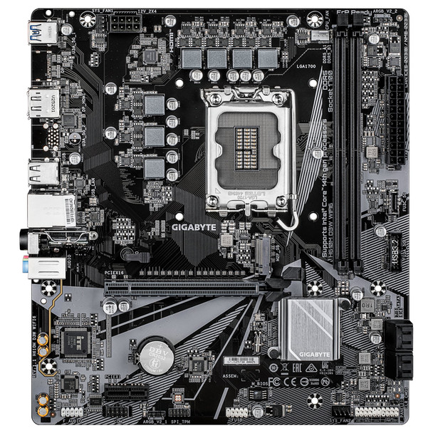 Gigabyte H610M D3W WIFI6 (Rev. 1.1) Intel 1700 Socket Motherboard, Micro-ATX, 2x DDR5 Slots, 1x M.2 Socket, GbE LAN, Wi-Fi 6, 1x DisplayPort / 1x HDMI Port