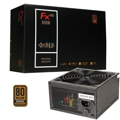 CRONUS 600ATV FX PRO 600W PSU, 140mm Silent Cooling Fan, 80 PLUS Bronze, Non Modular, Flat Black Cables, Supreme Performance