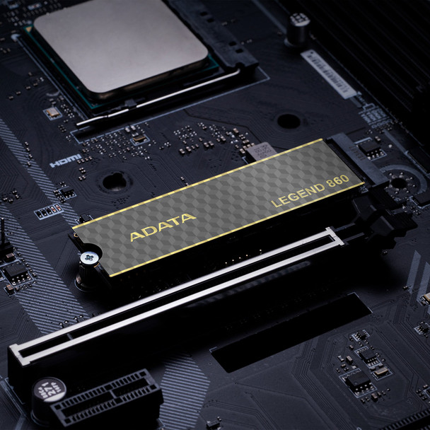 Adata Legend 860 (SLEG-860-500GCS) 500GB NVMe SSD, PCIe Gen4, M.2 Interface, 2280, Read 5000 MB/s, Write 3000 MB/s, Heatsink 5 Year Warranty