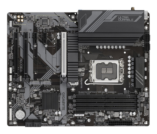 Gigabyte Z790 D AX Ultra Durable Intel 1700 Socket Motherboard, ATX, 4x DDR5 Slots, 3x M.2 Sockets, 2.5GbE LAN, Wi-Fi 6E, 1x DisplayPort / 1x HDMI Port