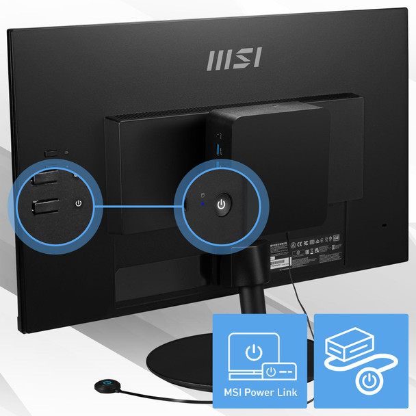 MSI Cubi NUC 1M, Intel Core 5 120U (14th Gen) Barebone, Intel Graphics, 2x DDR5 Slots, Dual ThunderBolt 4, Dual HDMI, Dual LAN, WiFi 6E, BT 5.3 with VESA Mount and Keyboard & Mouse