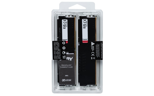 Kingston FURY Beast KF564C32BBEK2-32 32GB (2x 16GB) DIMM System Memory, 6400MHz, DDR5, CL32, Black, Intel XMP, AMD EXPO