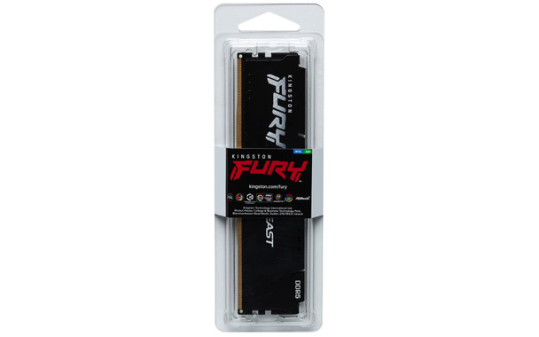 Kingston FURY Beast KF552C40BB-16 16GB (1x 16GB) U-DIMM System Memory, 5200MHz, DDR5, CL40, Black, Intel XMP
