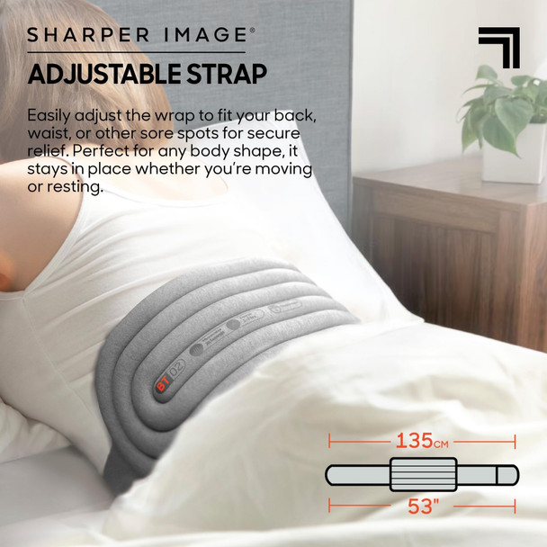 Sharper Image Hot Cold Compression Back Wrap Microwave Ice Therapy Support Grey – image 3