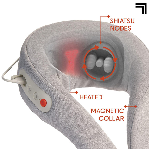 Sharper Image RealTouch Shiatsu Neck Massager Heated Shoulder Muscle Relief – image 3