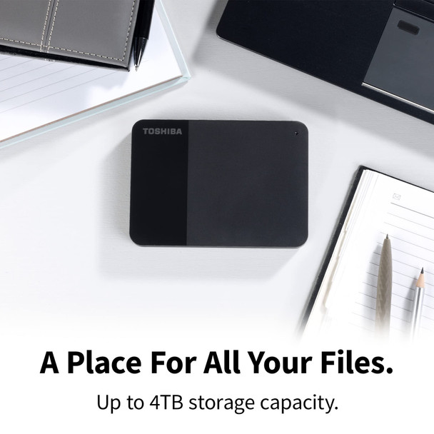Toshiba Canvio Ready 1TB - tragbare externe 2,5-Zoll-Festplatte mit SuperSpeed USB 3.2 Gen 1, kompatibel mit Microsoft Windows 8, 10 und 11, schwarz (HDTP310EK3AA) – image 2