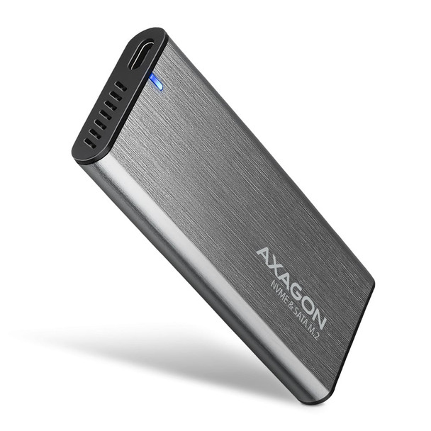 Axagon EEM2-SG2 SuperSpeed+ USB-C - M.2 NVMe & SATA SSD RAW box