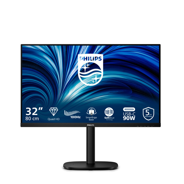Philips 32B2U3601/00 31.5" QHD IPS 100Hz Monitor with USB-C & Height Adjustable