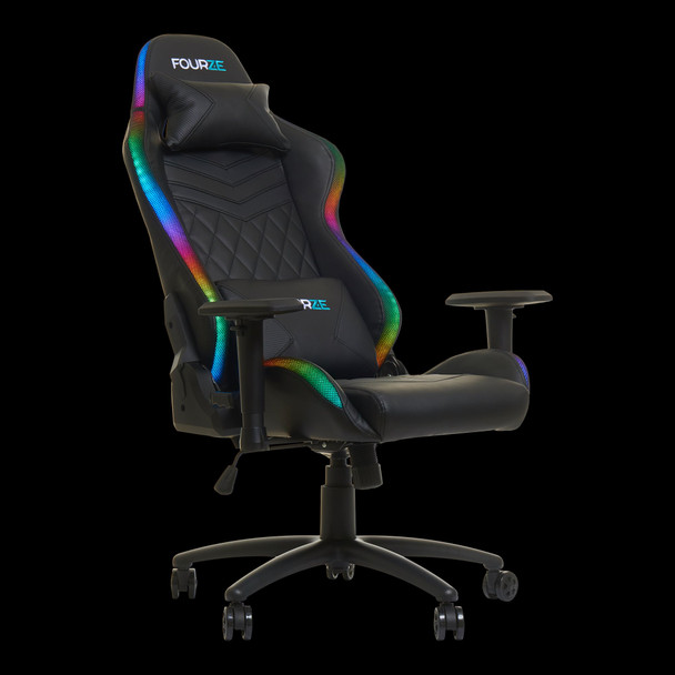 FOURZE Lightning RGB Chair in Black with RGB Lighting - FZ-GC100-001