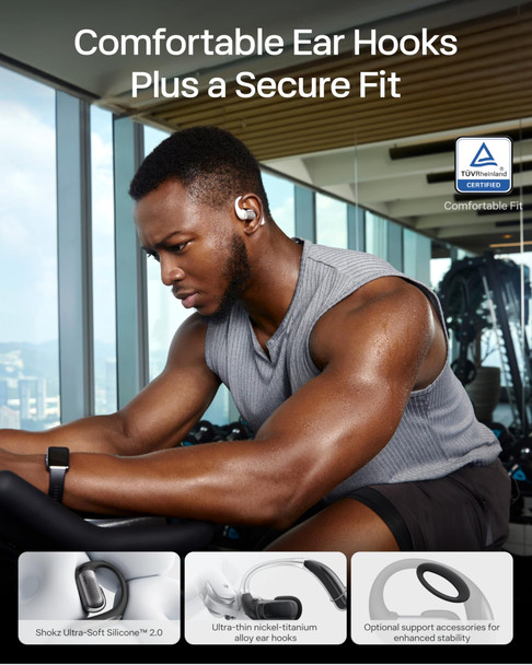 Shokz OpenFit Pro True Wireless Open Ear Earbuds White Bluetooth Sports Running – image 6