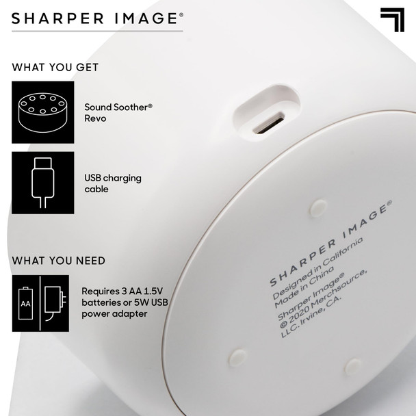 Sharper Image Sleep Therapy Sound Soother White Noise Machine 6 Nature Sounds – image 5