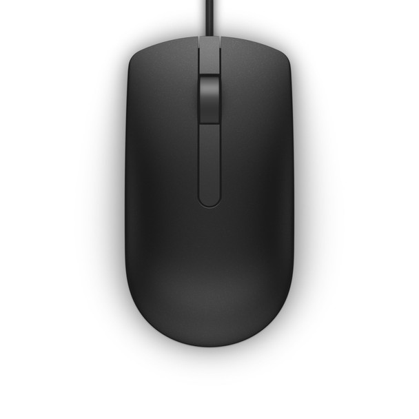 Dell MS116 Wired Optical USB Mouse 1000 DPI Scroll Wheel for PC Laptop Mac Black