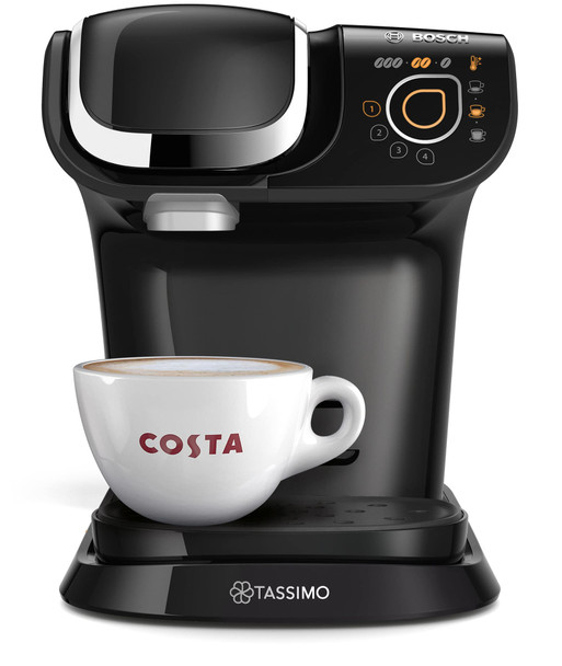 Bosch Tassimo My Way 2 Pod Coffee Machine 1.3L Brita Filter Drinks Maker Black