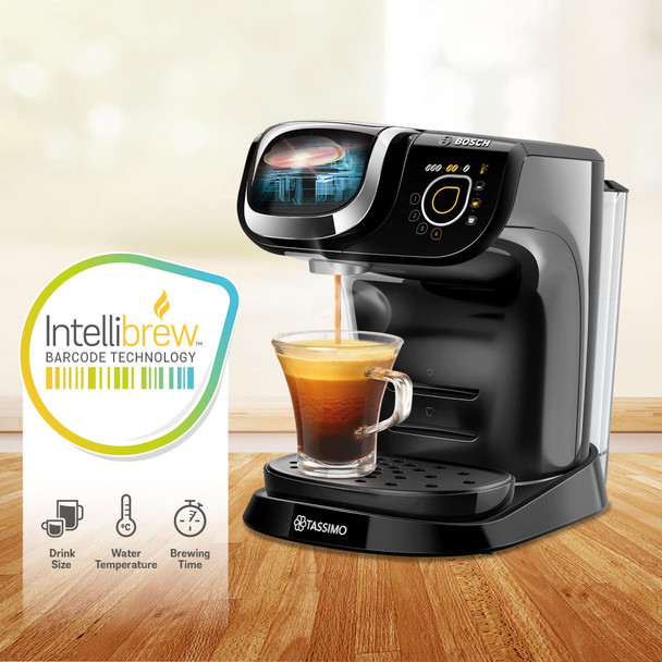 Bosch Tassimo My Way 2 Pod Coffee Machine 1.3L Brita Filter Drinks Maker Black – image 4