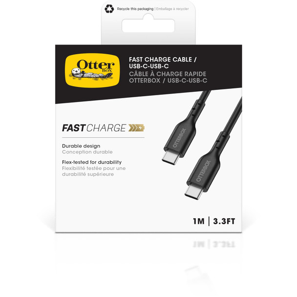 OtterBox Fast Charge USB-C to USB-C Cable 1M 60W PD Lead for Phone Tablet iPad – image 3