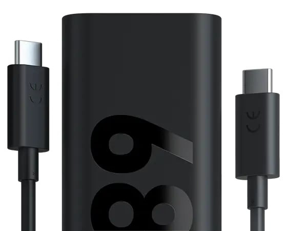 Lenovo 68W USB-C Wall Charger GaN Fast Mains Power Adapter UK Plug + 1.5m Cable