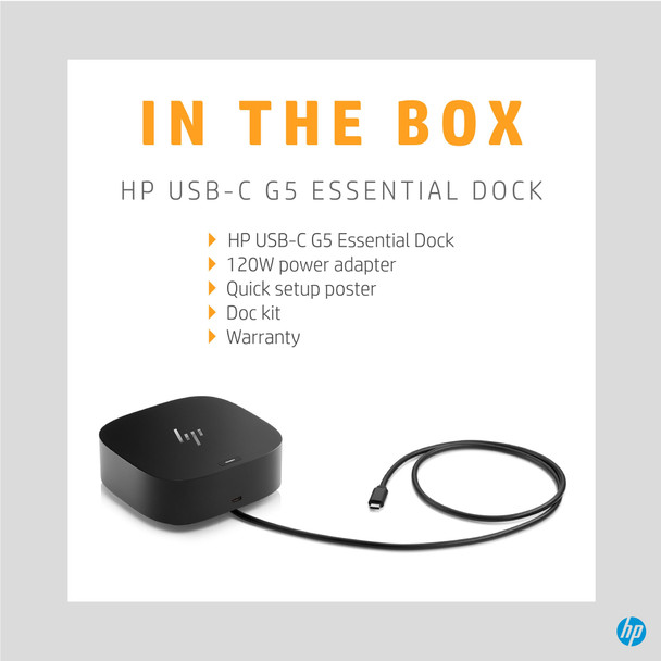 HP USB-C G5 Essential Docking Station 65W PD Triple Display HDMI DP Ethernet Hub – image 5