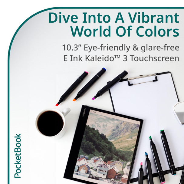 PocketBook InkPad Eo 10.3" Colour E-Ink E-Note and E-Reader 64GB 4GB RAM - PB1042-M-WW – image 2