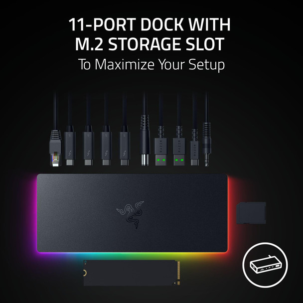 Razer Thunderbolt 5 Dock Chroma 11-Port Docking Station with 140W PD & M.2 Slot - RC21-02290100-R3W1 – image 3
