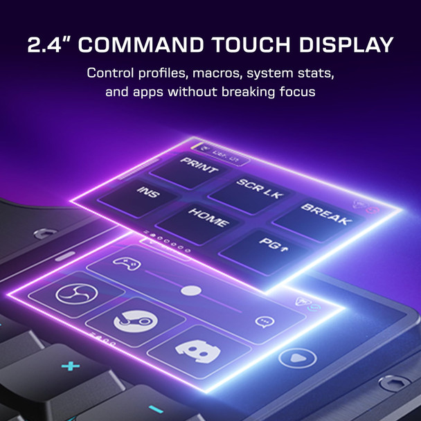 Turtle Beach Command KB5 Wired Mechanical Gaming Keyboard, UK Layout, 2.4" Touchscreen - TBK-1005-02-UK – image 3