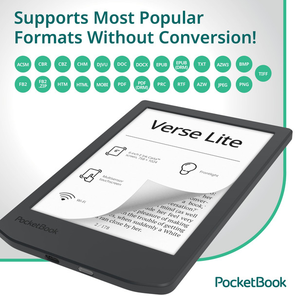 PocketBook Verse Lite 6" Touchscreen eReader 8GB Wi-Fi - PB619-T-WW – image 4