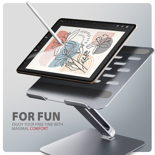 AXAGON Height Adjustable Laptop and Tablet Stand 10" to 17.3" Grey Aluminium - STND-LQ – image 6