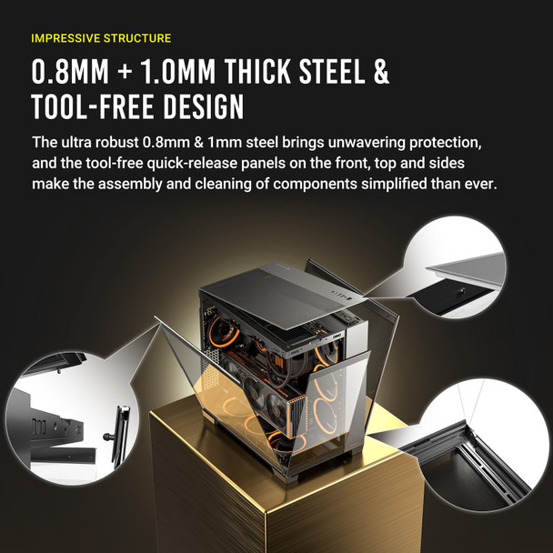 Antec Constellation C8 Full Tower E-ATX PC Case Tempered Glass Black - C8 – image 2
