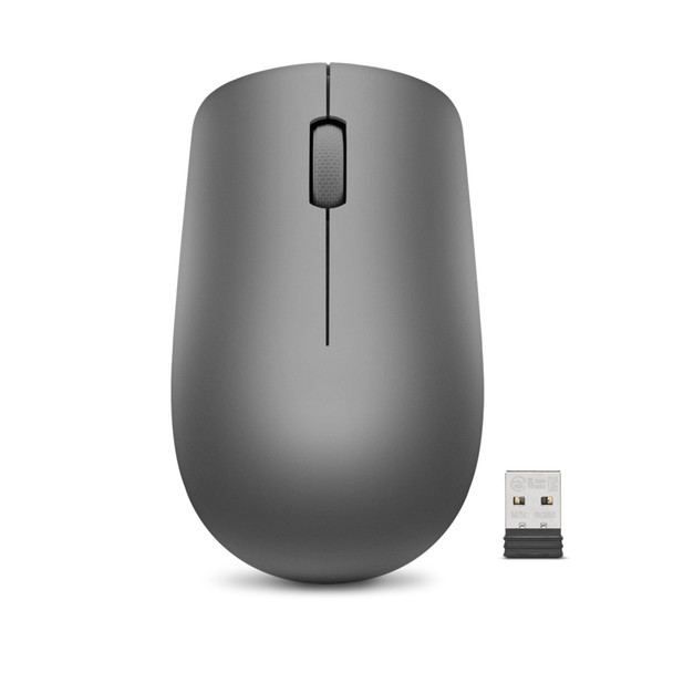 Lenovo 530 Wireless Optical Mouse 2.4GHz USB Nano Receiver 1200 DPI Graphite PC