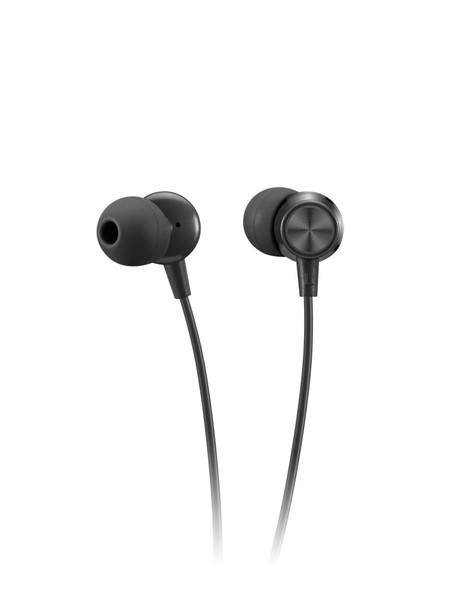 Lenovo USB-C Wired In-Ear Headphones Earbuds with In-Line Microphone Black – image 3