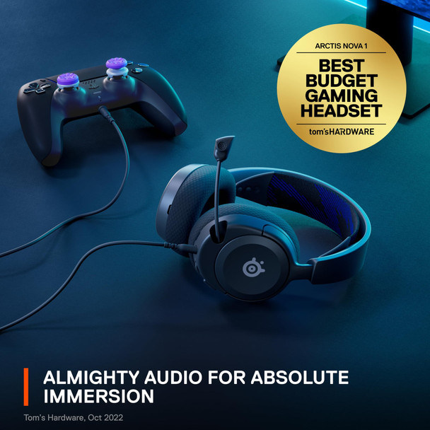 SteelSeries Arctis Nova 1P Wired Gaming Headset Over-Ear for PS5 PS4 PC - Black – image 3