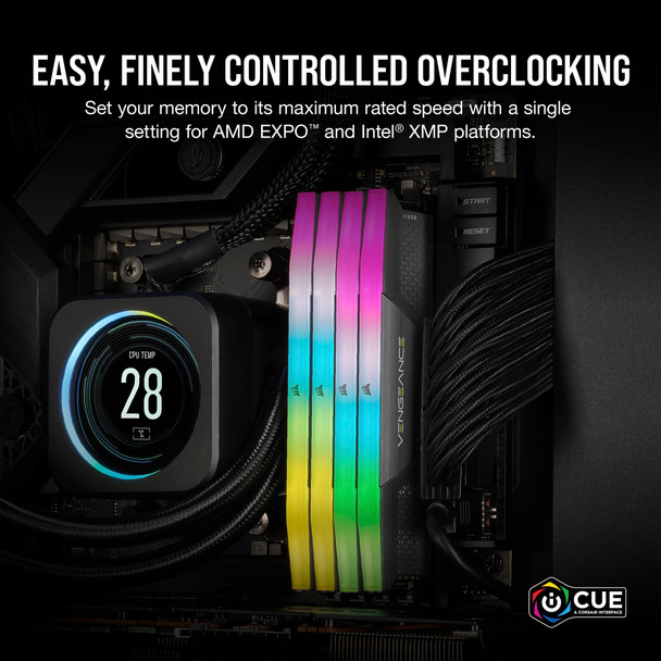 CORSAIR VENGEANCE RGB DDR5 16GB (2 x 8GB) Up To 6000MHz AMD INTEL RAM – image 5