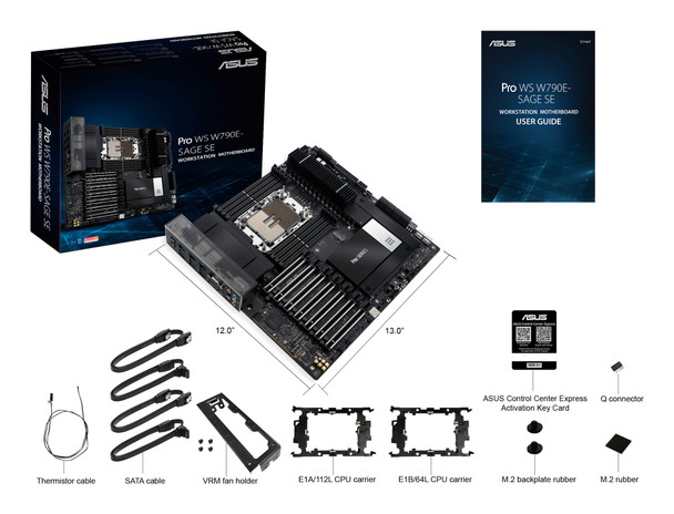 ASUS Pro WS W790E-SAGE SE EEB Workstation Motherboard LGA 4677 DDR5 - 90MB1C20-M0EAY0 – image 3