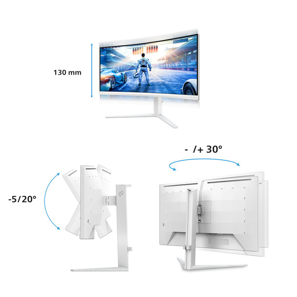 Philips 34M2C5601QA/00 34" 3440 x 1440 200Hz Fast VA White Monitor - 34M2C5601QA/00 – image 3
