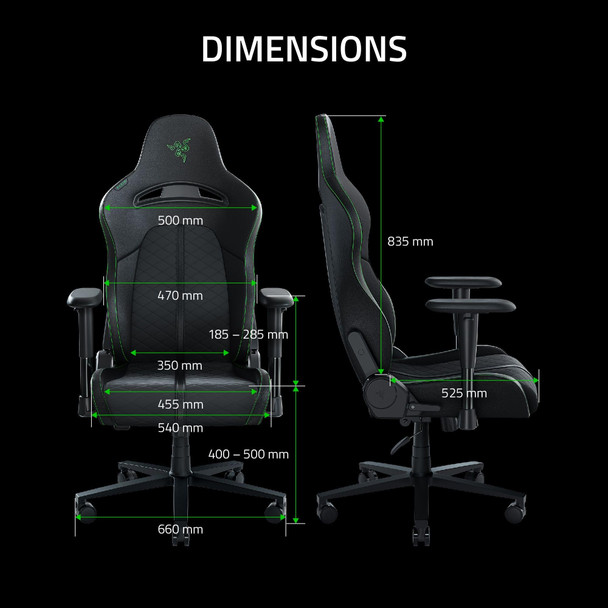 Razer Enki X Gaming Chair 136kg Capacity 152-Degree Recline Synthetic Leather - RZ38-03880100-R3G1 – image 4