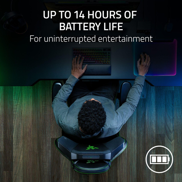 Razer Clio - THX Spatial Audio-Enabled Wireless Speaker Head Cushion (cushioned plush padding, 43mm Full-range Drivers, HyperSpeed Wireless and Bluetooth, 14 Hours of Battery Life) Black – image 7